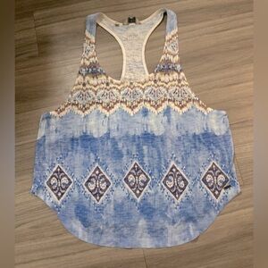 Geometric Tie Dye Racerback Tank M